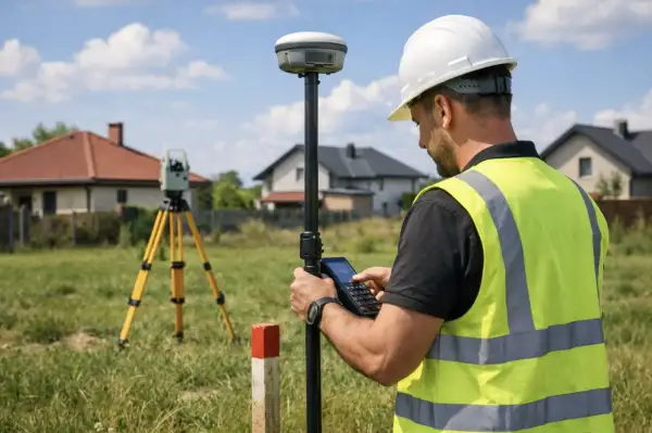 Geodeta mierzy działkę: Jak wygląda pomiar krok po kroku?